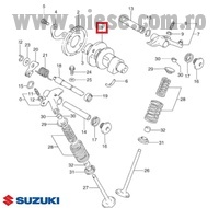 Ax cu came original Suzuki DR 350 (model R-S-T) (94-96) - DR 350 (97-99) - 4T LC 350cc